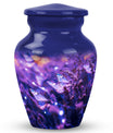 Purple Butterfly Large Metal Urn for Ashes.