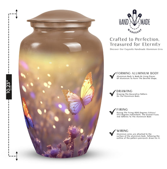 Butterflies Urn for Human Ashes Cremation Urn.