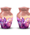 Classic Butterflies fly Sunset Meadow Cremation Urn.