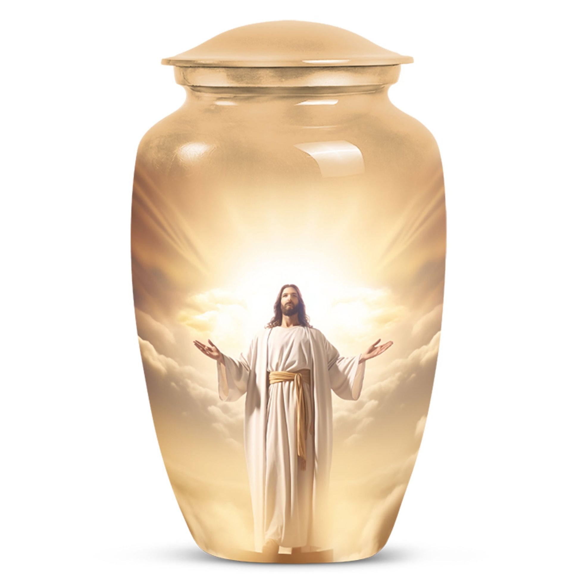 Classic Jesus Christ with Holy Cross Urn.