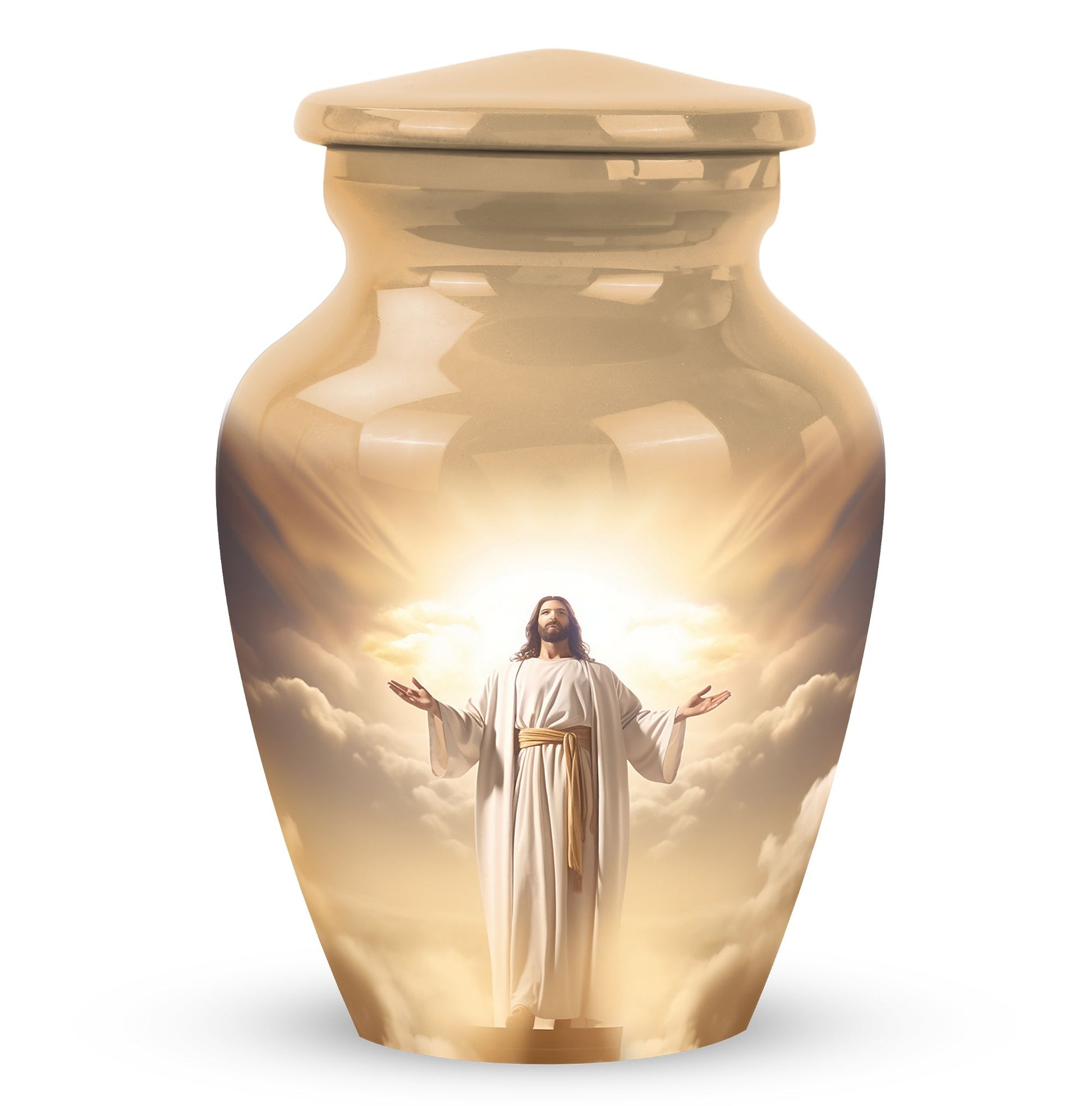 Classic Jesus Christ with Holy Cross Urn.