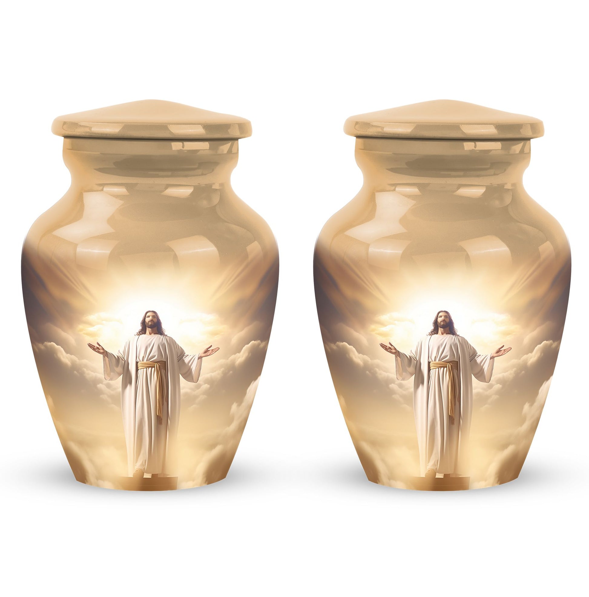 Classic Jesus Christ with Holy Cross Urn.