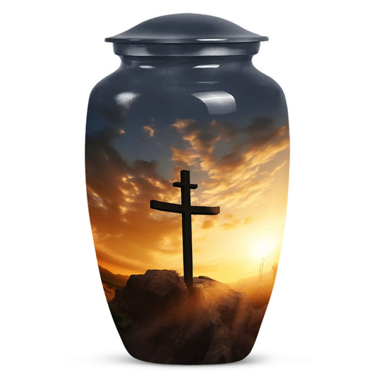 Classic 3-inch Crucifixion of Jesus Christ Urn for Human Ashes