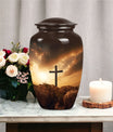 Jesus Christ Cross Urn in Aluminium, Classic Design Urn.