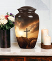 Jesus Christ Cross Urn in Aluminium, Classic Design Urn.