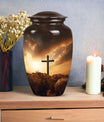 Jesus Christ Cross Urn in Aluminium, Classic Design Urn.