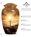 Large Jesus Cross Memorial Urn in classic design.