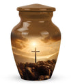 Large Jesus Cross Memorial Urn in classic design.