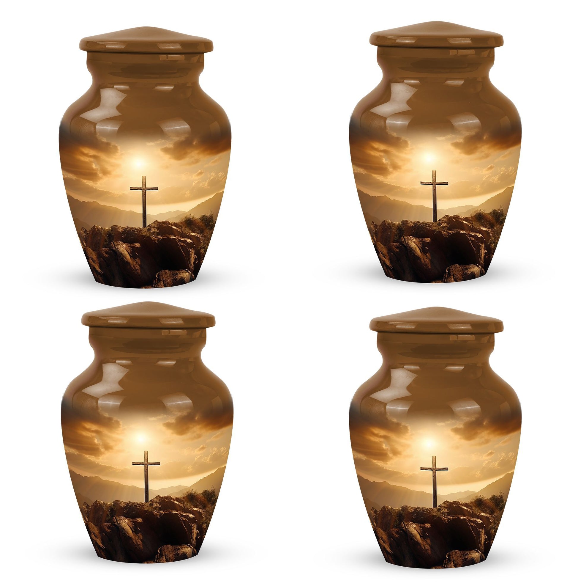 Large Jesus Cross Memorial Urn in classic design.