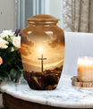 Large Jesus Cross Memorial Urn in classic design.