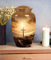 Large Jesus Cross Memorial Urn in classic design.