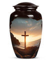 Ocean Jesus Cross 3 Inch Classic Aluminium Urn.