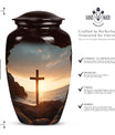 Ocean Jesus Cross 3 Inch Classic Aluminium Urn.