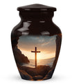 Ocean Jesus Cross 3 Inch Classic Aluminium Urn.