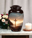 Ocean Jesus Cross 3 Inch Classic Aluminium Urn.