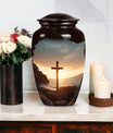 Ocean Jesus Cross 3 Inch Classic Aluminium Urn.