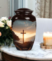 Ocean Jesus Cross 3 Inch Classic Aluminium Urn.