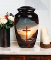 3-inch large Ocean Jesus Cross Urn for ashes.