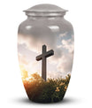 Jesus Christ cross Cremation classic urn for adults ashes