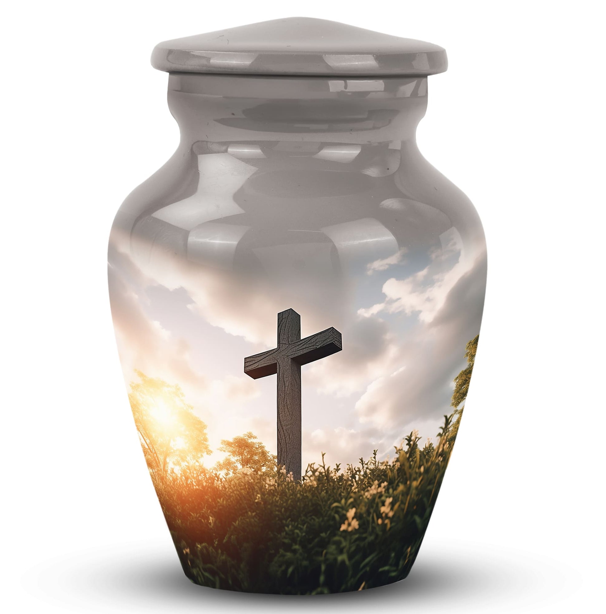 Jesus Christ cross Cremation classic urn for adults ashes