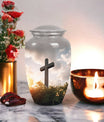 Jesus Christ cross Cremation classic urn for adults ashes