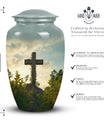 Jesus Christ cross Memorial Urn, Classic Large Urn for Ashes