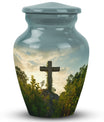 Jesus Christ cross Memorial Urn, Classic Large Urn for Ashes