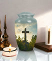 Jesus Christ cross Memorial Urn, Classic Large Urn for Ashes