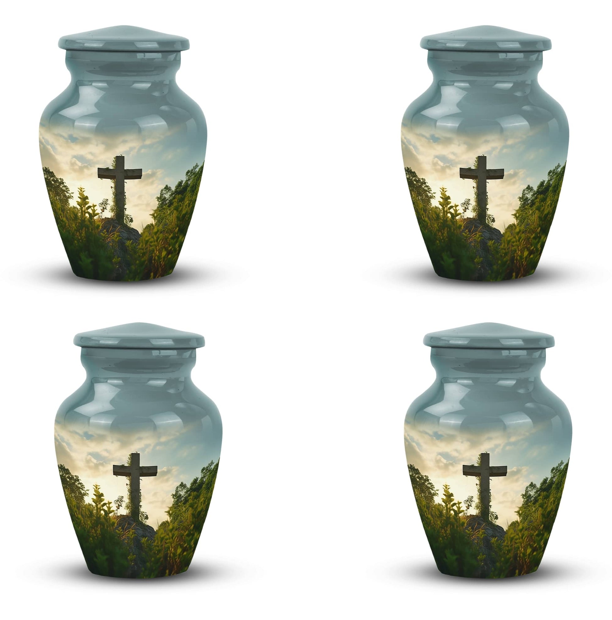 Jesus Christ cross Memorial Urn, Classic Large Urn for Ashes