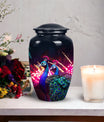 Peacock Cremation Urn, large classic design.