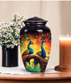 Peacock Urn for Ashes, comes with personalized engraving