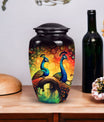 Peacock Urn for Ashes, comes with personalized engraving