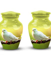 classic Dove Urn for ashes, with personalization option.