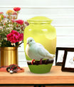 classic Dove Urn for ashes, with personalization option.