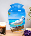 Custom dove cremation urn in classic design.