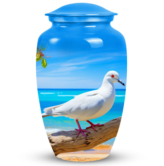 Custom dove cremation urn in classic design.