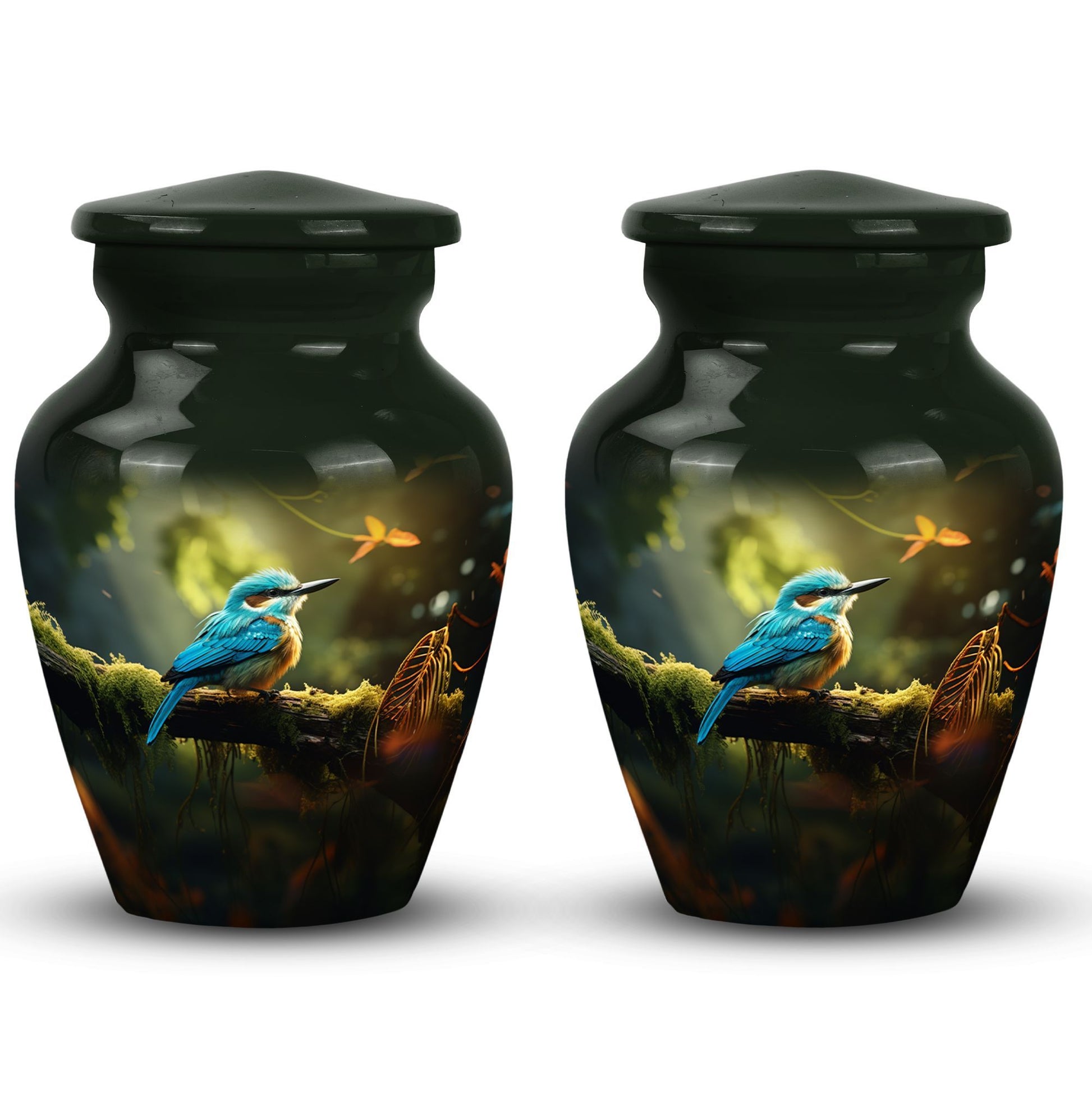 Blue Sparrow Classic Urn, Cremation Urn for Ashes