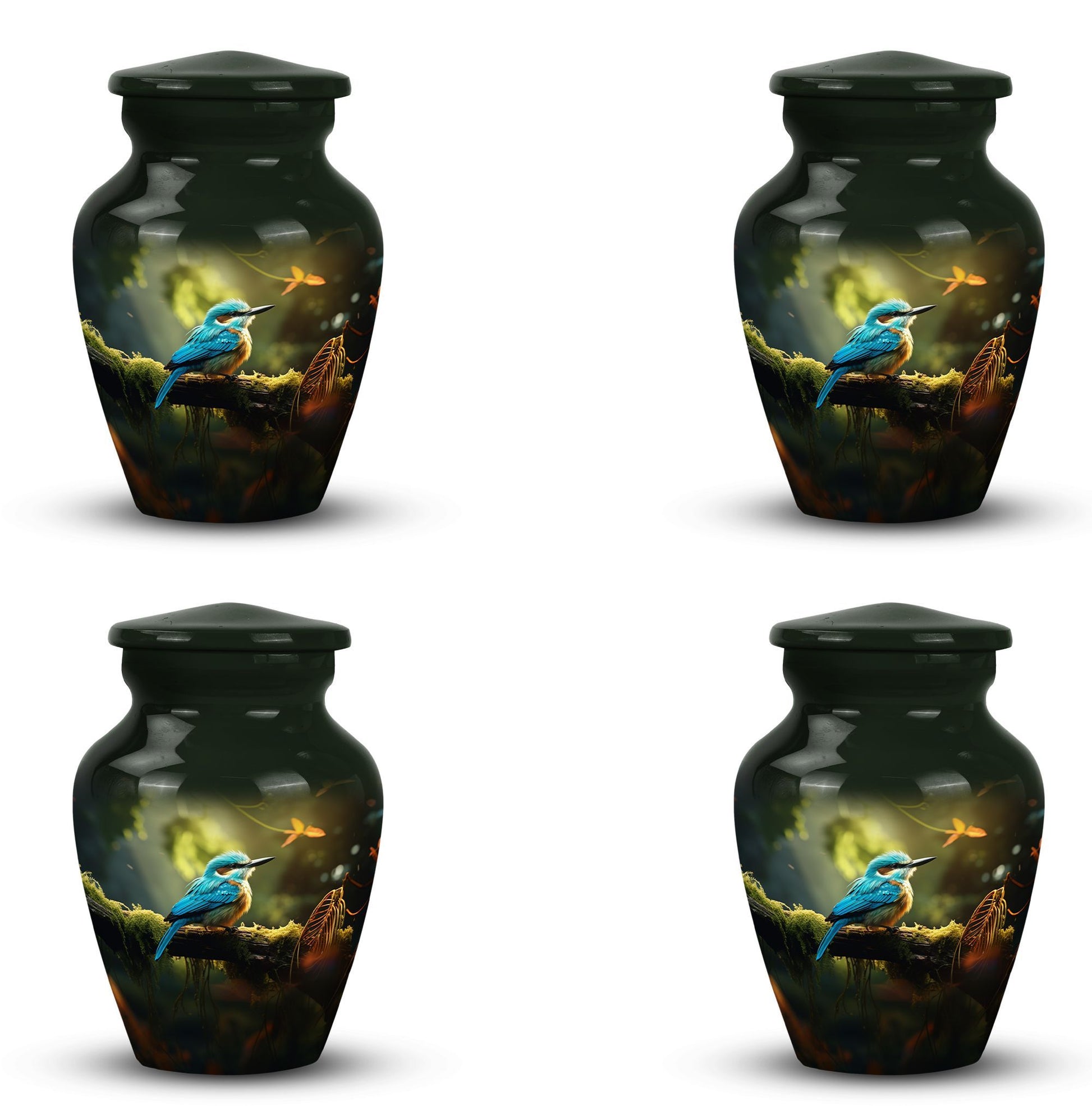 Blue Sparrow Classic Urn, Cremation Urn for Ashes