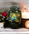 Blue Sparrow Classic Urn, Cremation Urn for Ashes