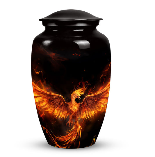 Fire Phoenix Memorial Urn in classic design.