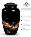 Shining Phoenix Large Cremation Urn.