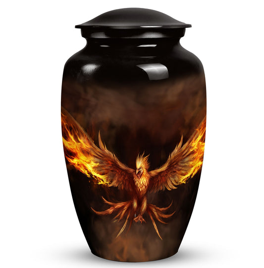 Angry Phoenix memorial urn, a large urn for human ashes.