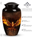 Angry Phoenix memorial urn, a large urn for human ashes.