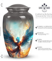 Classic blue phoenix urn for adult.