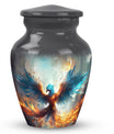 Classic blue phoenix urn for adult.