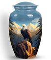 Large Eagle in Mountains Cremation Urn.