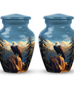 Large Eagle in Mountains Cremation Urn.