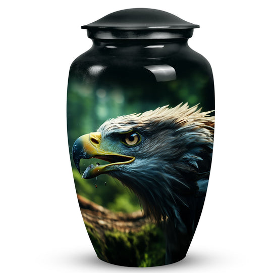 Eagle Memorial Urn, 3-inch classic aluminium urn.