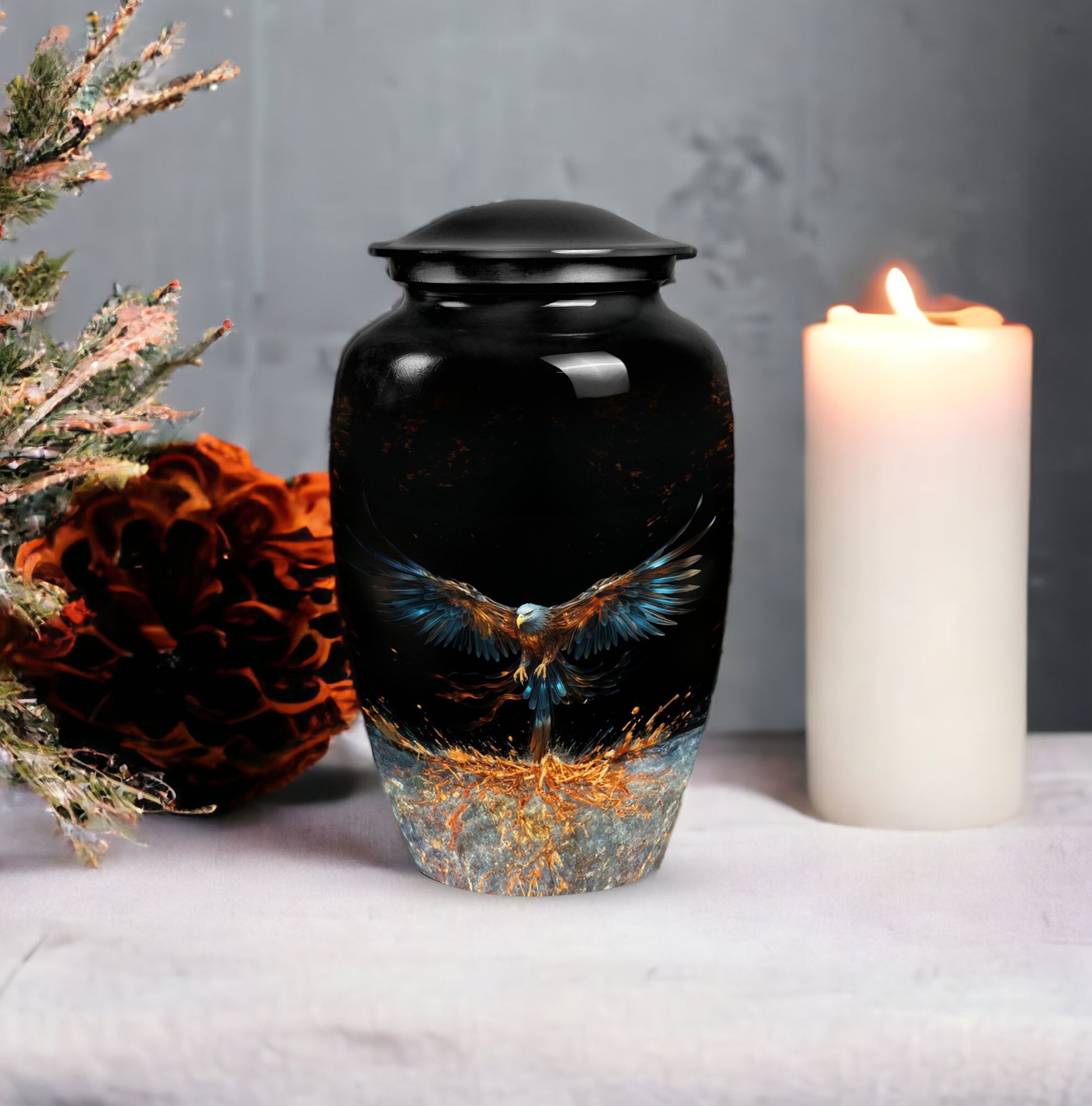 Eagle Cremation Urn, 3 Inch Classic Design.