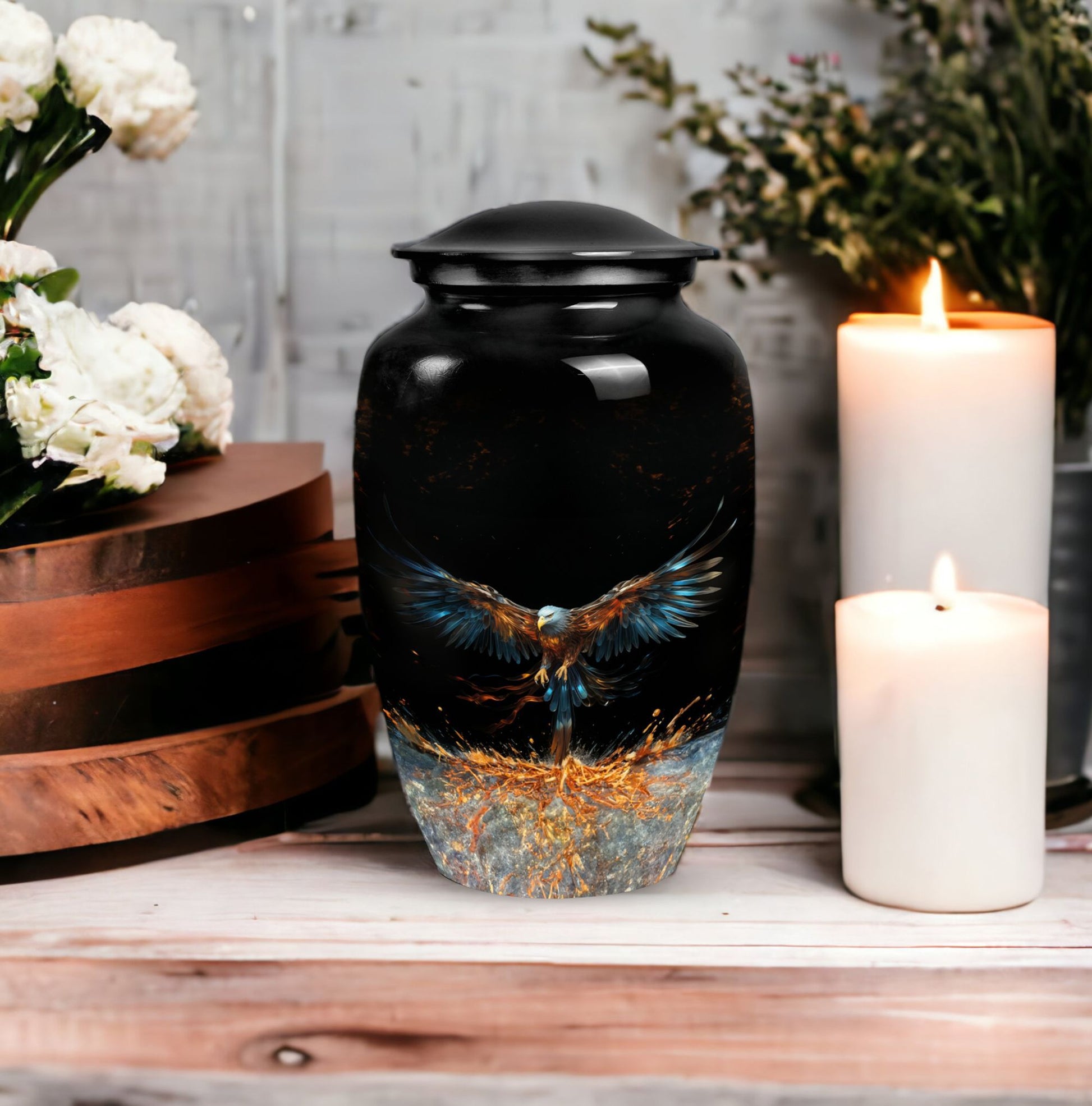 Eagle Cremation Urn, 3 Inch Classic Design.